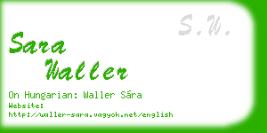 sara waller business card